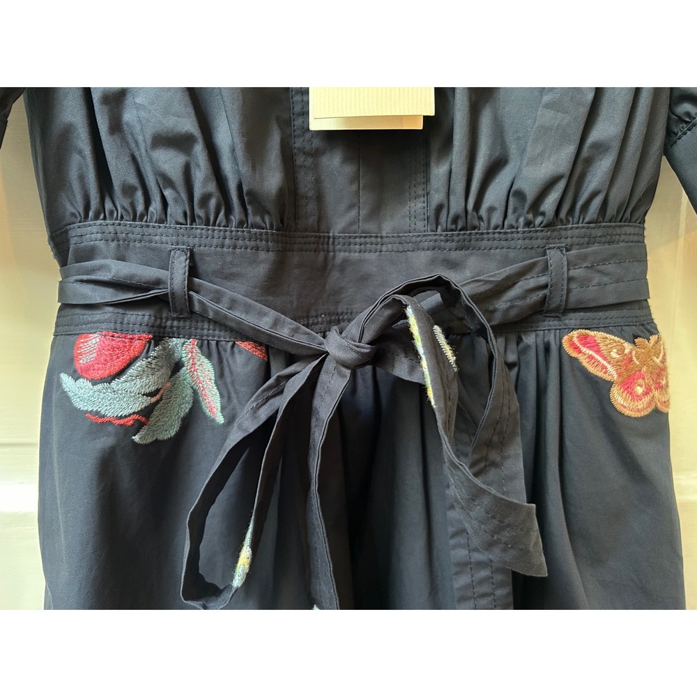 Ciebon Fit and Flare Navy Blue Embroidered Dress XS NEW! $145 - Picture 10 of 16